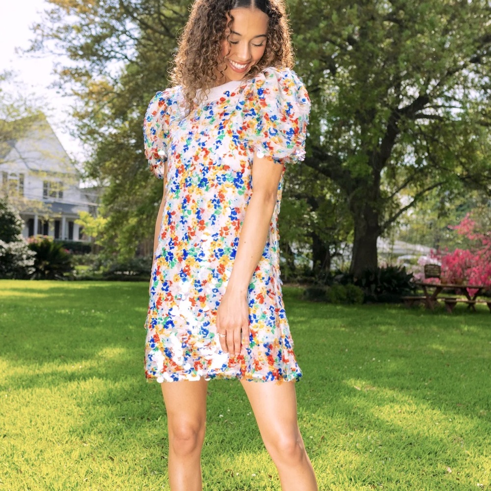 ❌SOLD❌Queen of Sparkles - Floral Sequin Dress - Size Large